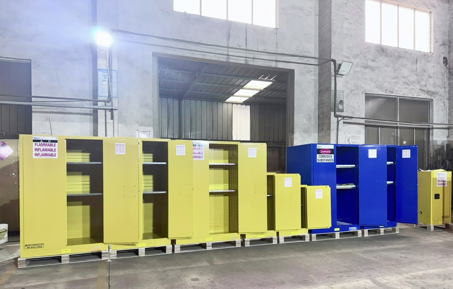 أحدث مدونات الشركة حول Bulk Production of Industrial Chemical Storage Cabinets Completed with Container Shipment Ready