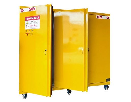 شراء FM Fire Rated Steel Chemical Storage Cabinet with Recessed Handle for Hazardous Materials التصنيع عبر الإنترنت